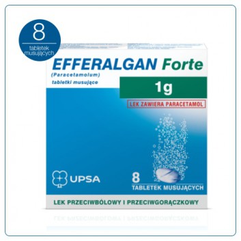 EFFERALGAN FORTE 1 g, tabletki, 8 sztuk 