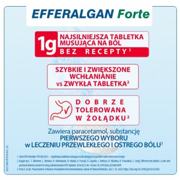 EFFERALGAN FORTE 1 g, tabletki, 8 sztuk  - obrazek 4