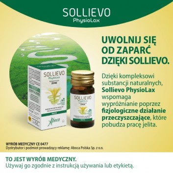 Sollievo PhysioLax, fizjologiczne leczenie zaparć, tabletki, 45 sztuk - obrazek 2