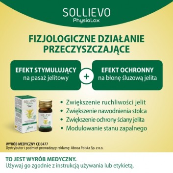 Sollievo PhysioLax, fizjologiczne leczenie zaparć, tabletki, 45 sztuk - obrazek 3