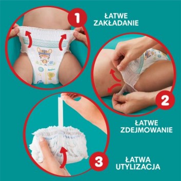 Pampers Pants, pieluchomajtki rozmiar 4, 9-15 kg, 176 sztuk - obrazek 3