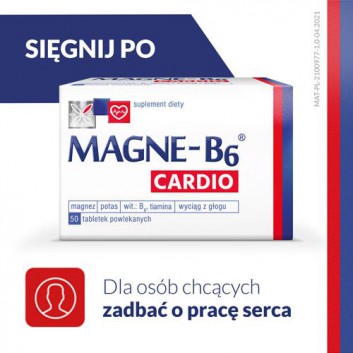 MAGNE-B6 CARDIO - 50 szt. Magnez, potas w tabletkach. - obrazek 3 - Apteka internetowa Melissa