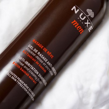 Nuxe Men Żel do golenia łagodzący podrażnienia, 150 ml, cena, opinie, skład - obrazek 3 - Apteka internetowa Melissa
