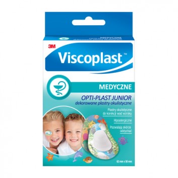 Viscoplast Medyczne Opti-Plast Junior Dekorowane plastry okulistyczne, 10 sztuk - obrazek 1 - Apteka internetowa Melissa