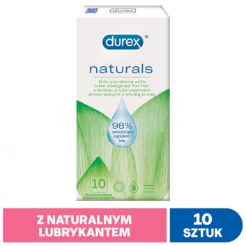 DUREX NATURALS Prezerwatywy cienkie naturalne - 10 szt. - cena, opinie, właściwości - obrazek 1 - Apteka internetowa Melissa