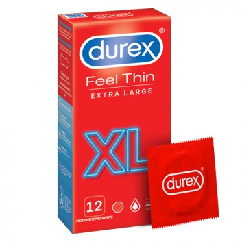DUREX FEEL THIN XL Prezerwatywy ekstra powiększone - 12 szt. - cena, opinie, stosowanie - obrazek 3 - Apteka internetowa Melissa