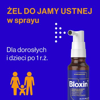 Bloxin Żel do jamy ustnej w sprayu, 20 ml, cena, opinie, właściwości - obrazek 2 - Apteka internetowa Melissa