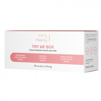 Eeny Meeny Try Me Box Zestaw serum do twarzy - 3 x 10 ml - cena, opinie, właściwości - obrazek 1 - Apteka internetowa Melissa