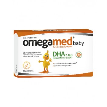 Omegamed Baby DHA dla niemowląt i dzieci, 30 kapsułek - obrazek 1 - Apteka internetowa Melissa