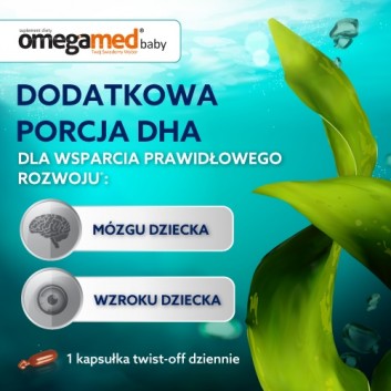 Omegamed Baby DHA dla niemowląt i dzieci, 30 kapsułek - obrazek 4 - Apteka internetowa Melissa