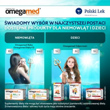 Omegamed Baby DHA dla niemowląt i dzieci, 30 kapsułek - obrazek 6 - Apteka internetowa Melissa