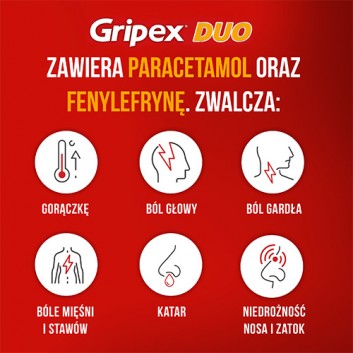 Gripex Duo, 16 tabl., cena, opinie, ulotka - obrazek 5 - Apteka internetowa Melissa