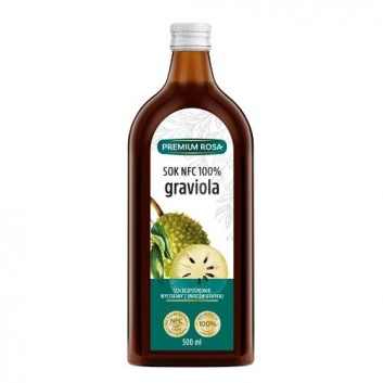 Premium Rosa Graviola sok bezpośrednio wyciskany z owoców gravioli 100% - 500 ml - cena, opinie, składniki - obrazek 1 - Apteka internetowa Melissa