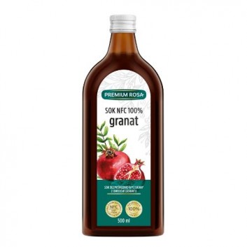 Premium Rosa Granat Sok bezpośrednio wyciskanych z owoców granatu 100% - 500 ml  - obrazek 1 - Apteka internetowa Melissa