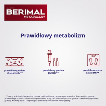 Berimal Metabolizm - 30 kaps. - cena, opinie, dawkowanie - obrazek 3 - Apteka internetowa Melissa