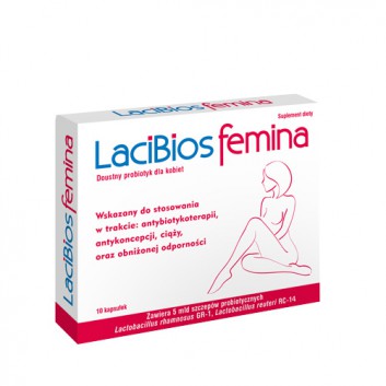 LACIBIOS FEMINA - probiotyk ginekologiczny - 10 kaps. - cena, opinie, dawkowanie - obrazek 1 - Apteka internetowa Melissa