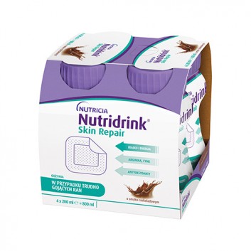 NUTRIDRINK SKIN REPAIR Czekolada, dawny Cubitan, 4 x 200 ml 