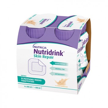 Nutridrink Skin Repair, napój o smaku wanilia, 4 x 200 ml