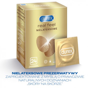 Durex Real Feel Prezerwatywy nowej generacji nie-lateksowe - 24 szt. - cena, opinie, wskazania - obrazek 3 - Apteka internetowa Melissa