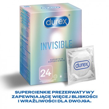 Durex Invisible, prezerwatywy supercienkie, 24 sztuki - obrazek 3 - Apteka internetowa Melissa