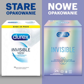 Durex Invisible Prezerwatywy dodatkowo nawilżane - 24 szt. - cena, opinie, wskazania - obrazek 4 - Apteka internetowa Melissa