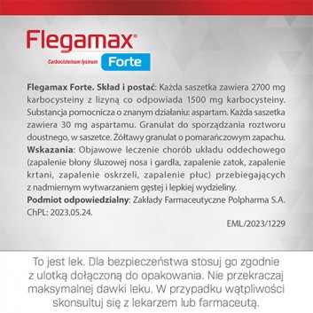 Flegamax Forte, 6 saszetek - obrazek 7 - Apteka internetowa Melissa