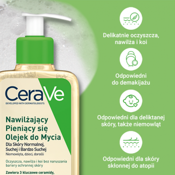 CeraVe, nawilżający olejek do mycia, 236 ml - obrazek 3