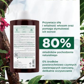 Klorane Wzmocnienie,  włosy przerzedzone, wypadające szampon z Chininą i Organiczną Szarotką, 400 ml - obrazek 3