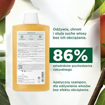 Klorane Szampon z mango Odżywienie - włosy suche, 400 ml, cena, opinie, właściwości - obrazek 3 - Apteka internetowa Melissa
