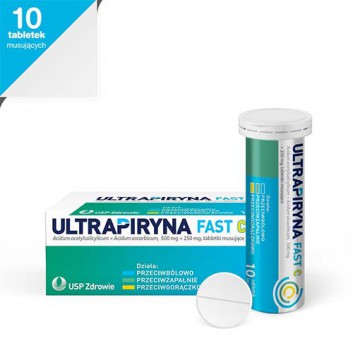 Ultrapiryna Fast C, 10 tabletek - obrazek 1 - Apteka internetowa Melissa