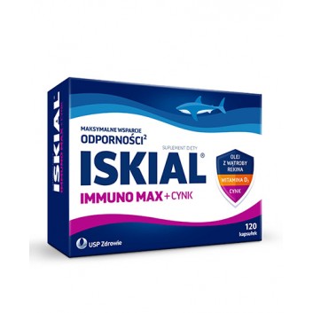 Iskial Immuno Max + Cynk, 120 kapsułek - ważny do 2024-06-01 - obrazek 1 - Apteka internetowa Melissa