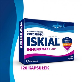 Iskial Immuno Max + Cynk, 120 kapsułek - ważny do 2024-06-01 - obrazek 2 - Apteka internetowa Melissa