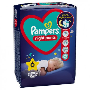 Pampers Night Pants 6 pieluchomajtki extra large +15 kg, 19 sztuk - obrazek 7 - Apteka internetowa Melissa