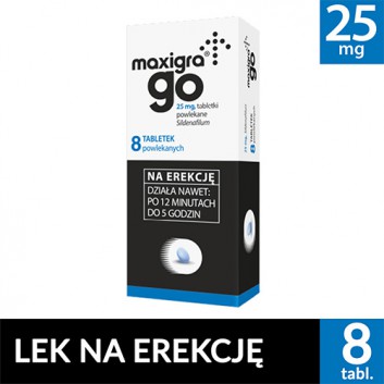Maxigra Go 25 mg, 8 tabletek - obrazek 1 - Apteka internetowa Melissa