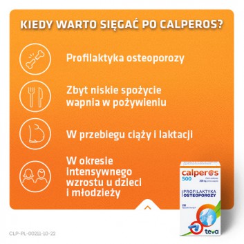 Calperos 500, 200 mg jonów wapnia, kapsułki twarde, 200 sztuk - obrazek 4