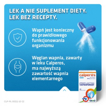 Calperos 500, 200 mg jonów wapnia, kapsułki twarde, 200 sztuk - obrazek 5