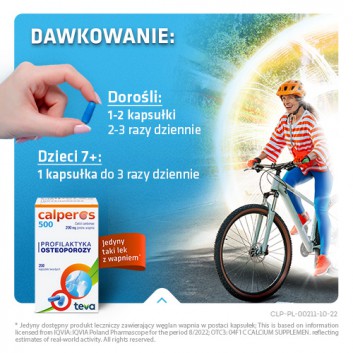 Calperos 500, 200 mg jonów wapnia, kapsułki twarde, 200 sztuk - obrazek 6