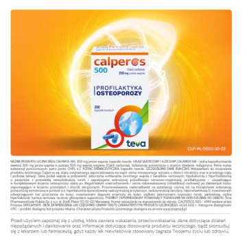 Calperos 500, 200 mg jonów wapnia, kapsułki twarde, 200 sztuk - obrazek 7