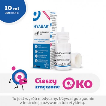 Hyabak Krople dla podrażnionych oczu, 10 ml, krople nawilżające - obrazek 2 - Apteka internetowa Melissa