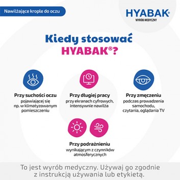 Hyabak Krople dla podrażnionych oczu, 10 ml, krople nawilżające - obrazek 5 - Apteka internetowa Melissa