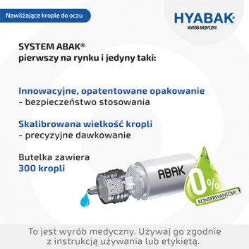 Hyabak Krople dla podrażnionych oczu, 10 ml, krople nawilżające - obrazek 6 - Apteka internetowa Melissa