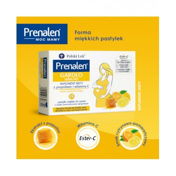 Prenalen Gardło Immuno z propolisem i witaminą C, 24 past., cena, opinie, wskazania - obrazek 5