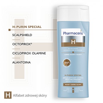 Pharmaceris H Purin Special, szampon przeciwłupieżowy, łupież suchy i tłusty, 250 ml - obrazek 3
