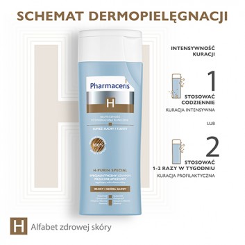 Pharmaceris H Purin Special, szampon przeciwłupieżowy, łupież suchy i tłusty, 250 ml - obrazek 5