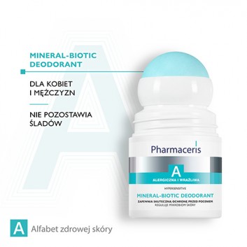 Pharmaceris A Mineral - Biotic Dezodorant, 50 ml, cena, opinie, właściwości - obrazek 3 - Apteka internetowa Melissa