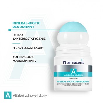 Pharmaceris A Mineral - Biotic Dezodorant, 50 ml, cena, opinie, właściwości - obrazek 4 - Apteka internetowa Melissa