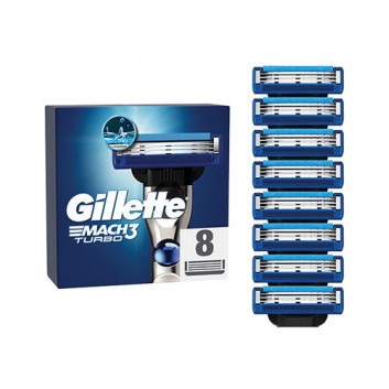 Gillette Mach3 Turbo Wkład do maszynki do golenia, 8 szt., cena, opinie, właściwości - obrazek 1 - Apteka internetowa Melissa