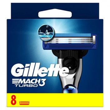 Gillette Mach3 Turbo Wkład do maszynki do golenia, 8 szt., cena, opinie, właściwości - obrazek 7 - Apteka internetowa Melissa