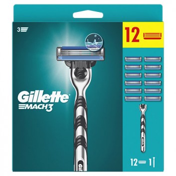Gillette Mach3 Maszynka do golenia + Wkład do maszynki, 12 szt., cena, opinie, stosowanie - obrazek 7 - Apteka internetowa Melissa