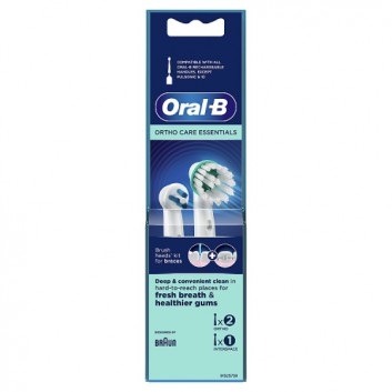 Oral - B Ortho Care Essentials Końcówki do szczoteczki elektrycznej, 3 szt., cena, opinie, wskazania - obrazek 1 - Apteka internetowa Melissa